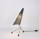 Tripod table lamp brass and metal 1950s