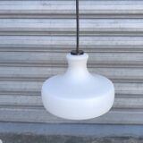 Scandinavian pendant light in white opaline glass