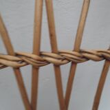 child's or doll's armchair in light woven wicker
