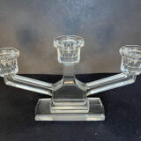 Paire de chandeliers en cristal