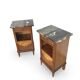 Tables de chevet italiennes en placage d'acajou avec de splendides
