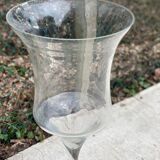 Vase en verre sur pied en coupe de champagne 100cm