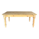 Old farmhouse table in raw wood