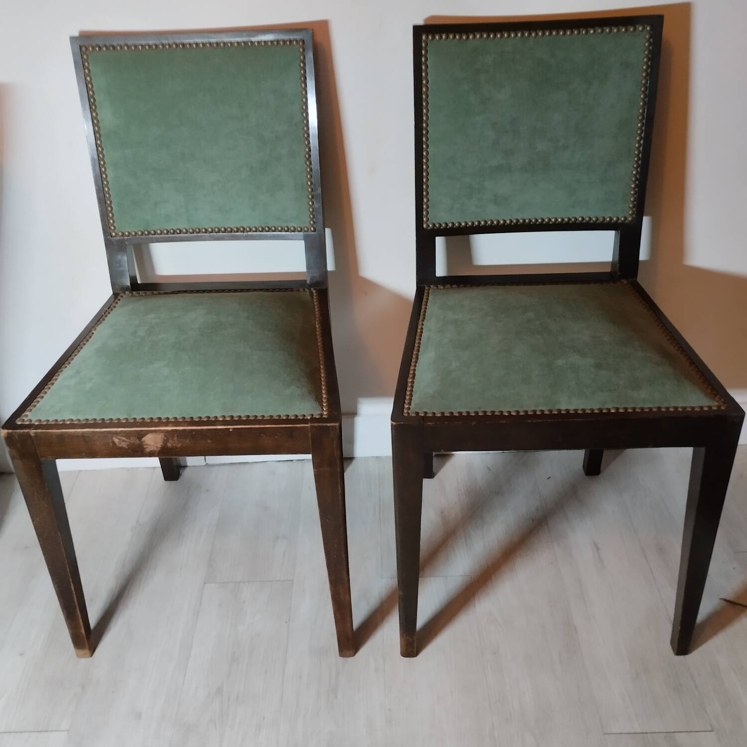 Set of two art deco chairs.