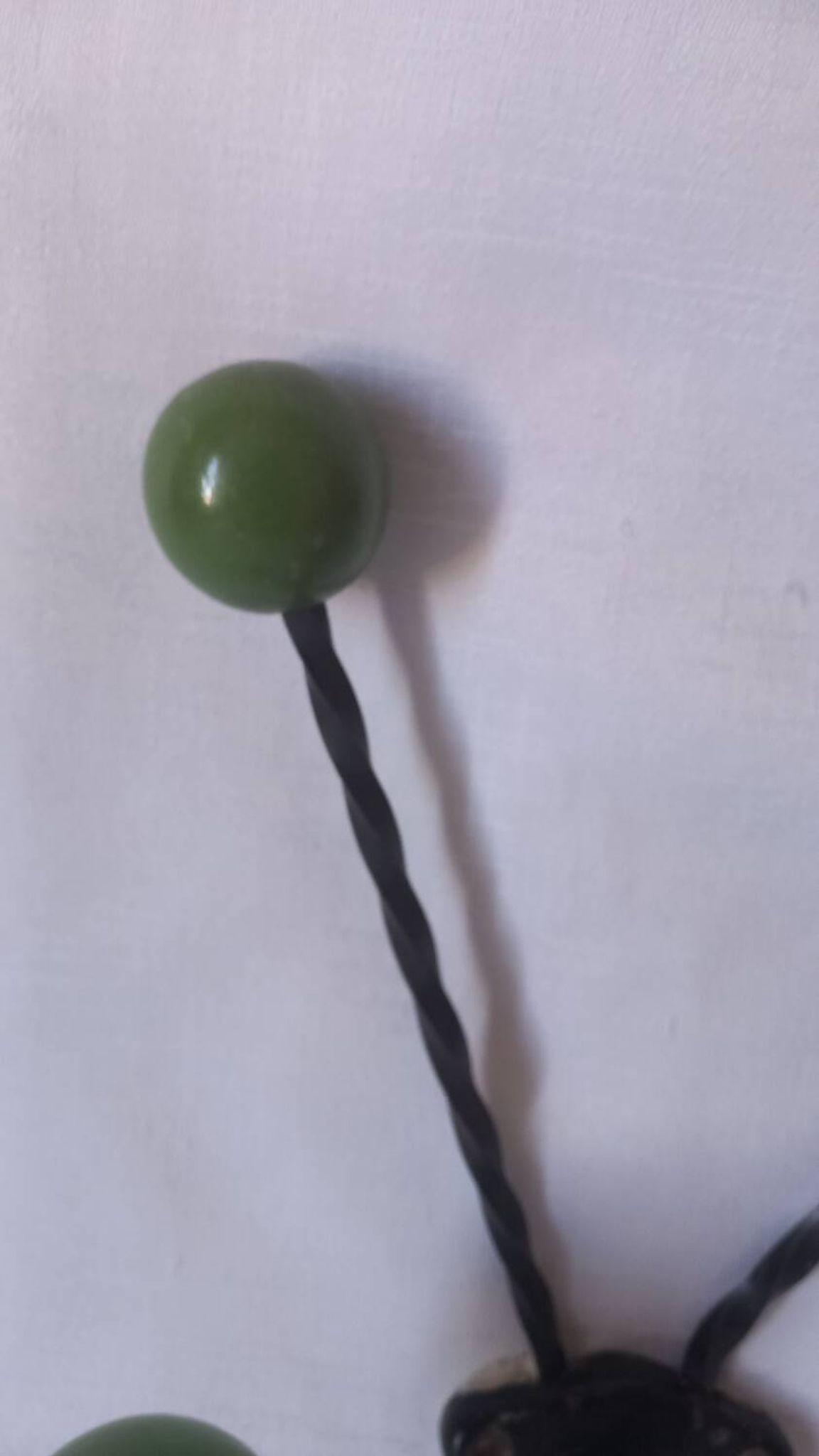 Vintage metal and wooden ball coat rack
