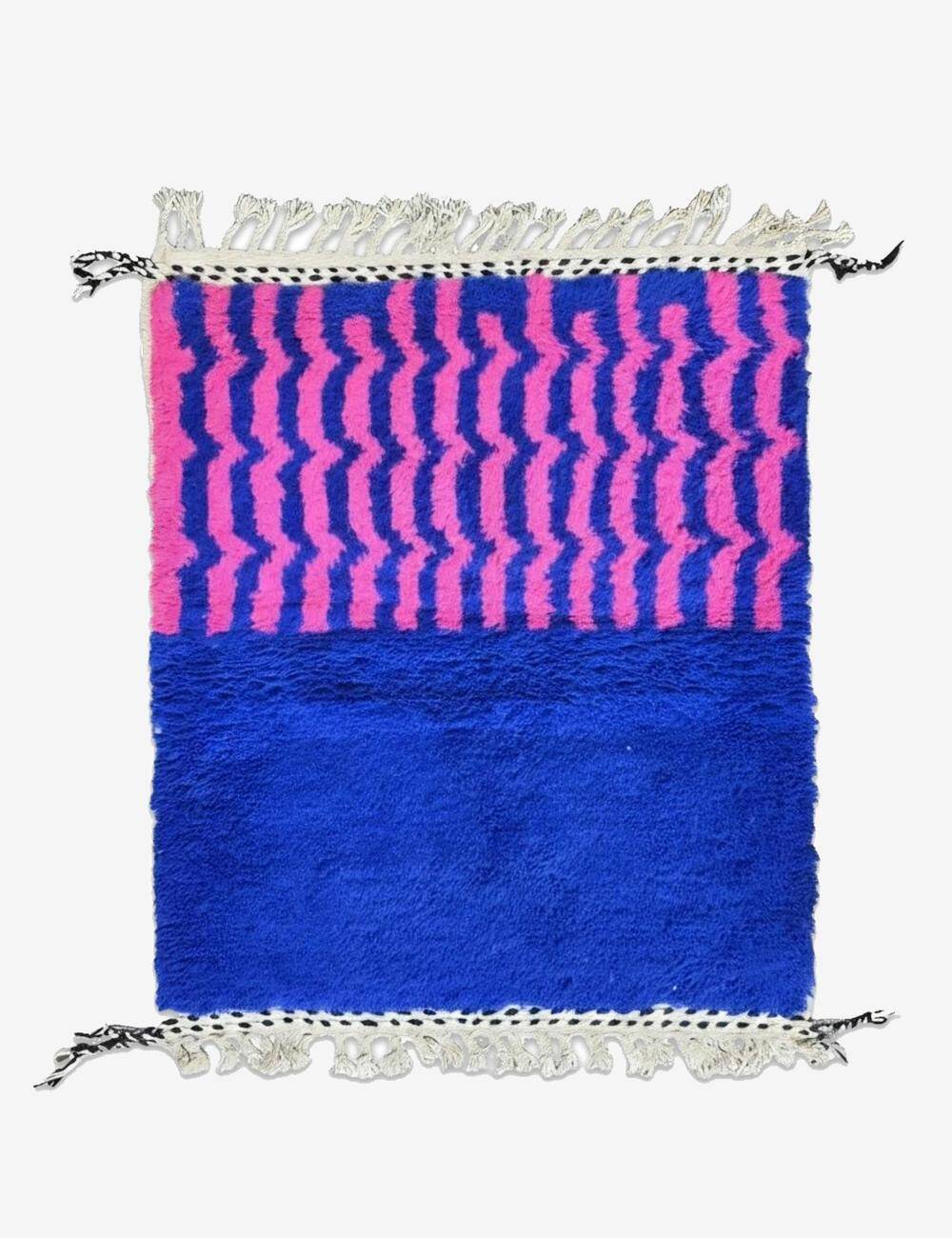 Petit Tapis Berbère Bleu - 150 x 130 cm