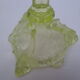 pair of old anise-green glass candlesticks