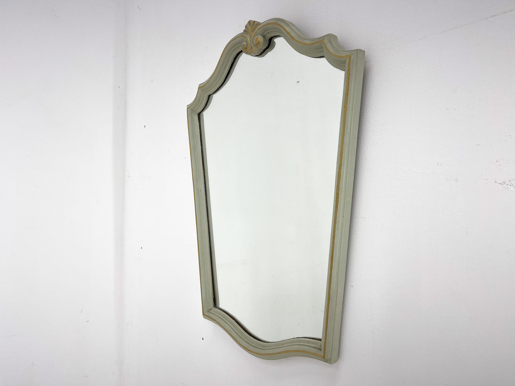 Vintage French Wooden Mirror, 1970's
