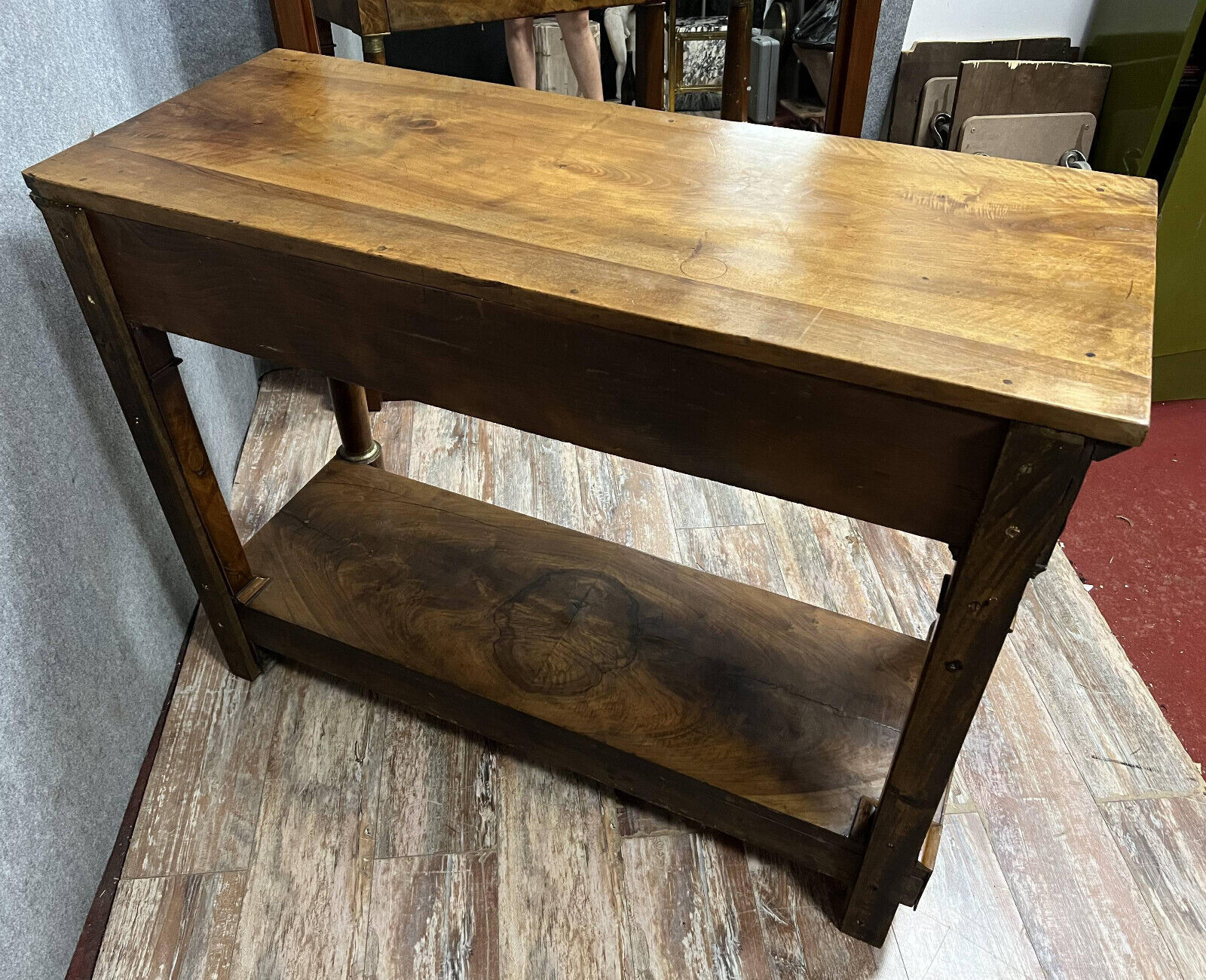 Empire era console in walnut circa 1810