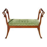 Empire Style Mahogany Swan Neck Bench