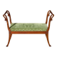 Empire Style Mahogany Swan Neck Bench