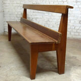 Ancien banc vintage en orme