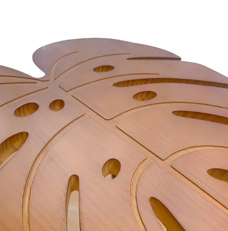 Modern Coffee Table in Leaf Shape, Minimalist Living Room Table, Kitchen and Living Room Furniture