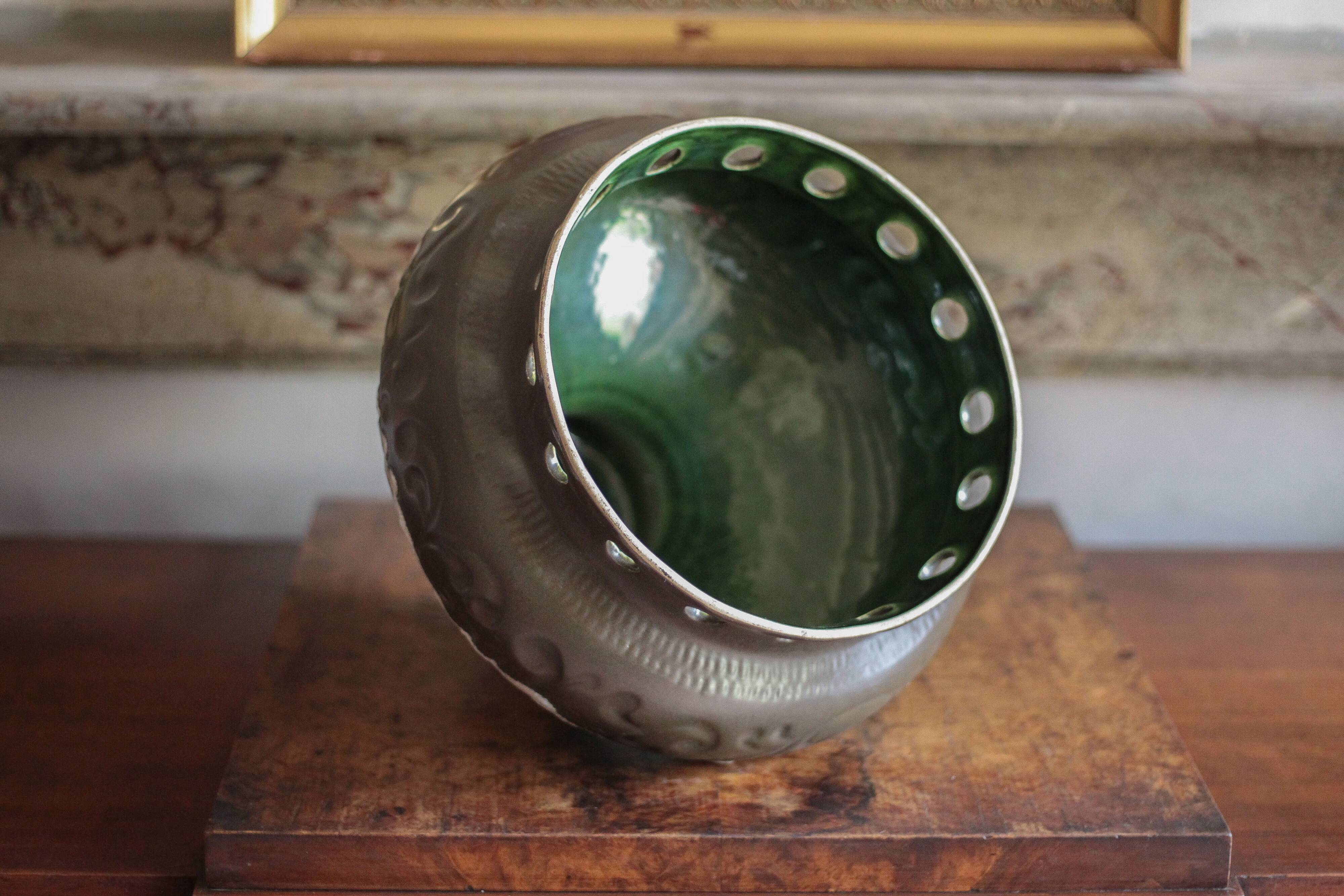 Vintage ceramic pendant light, ceramic lampshade, hanging lamp