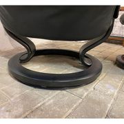 Armchair relaxation leather & footrest Stressless model Ekornes vintage 1980