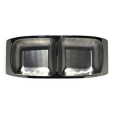 Brushed stainless steel double hollow plate