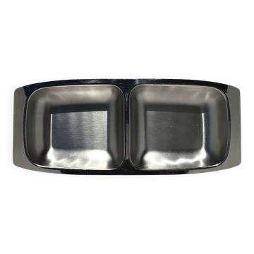Brushed stainless steel double hollow plate