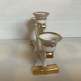Antique white and gold candle holder Belgium
