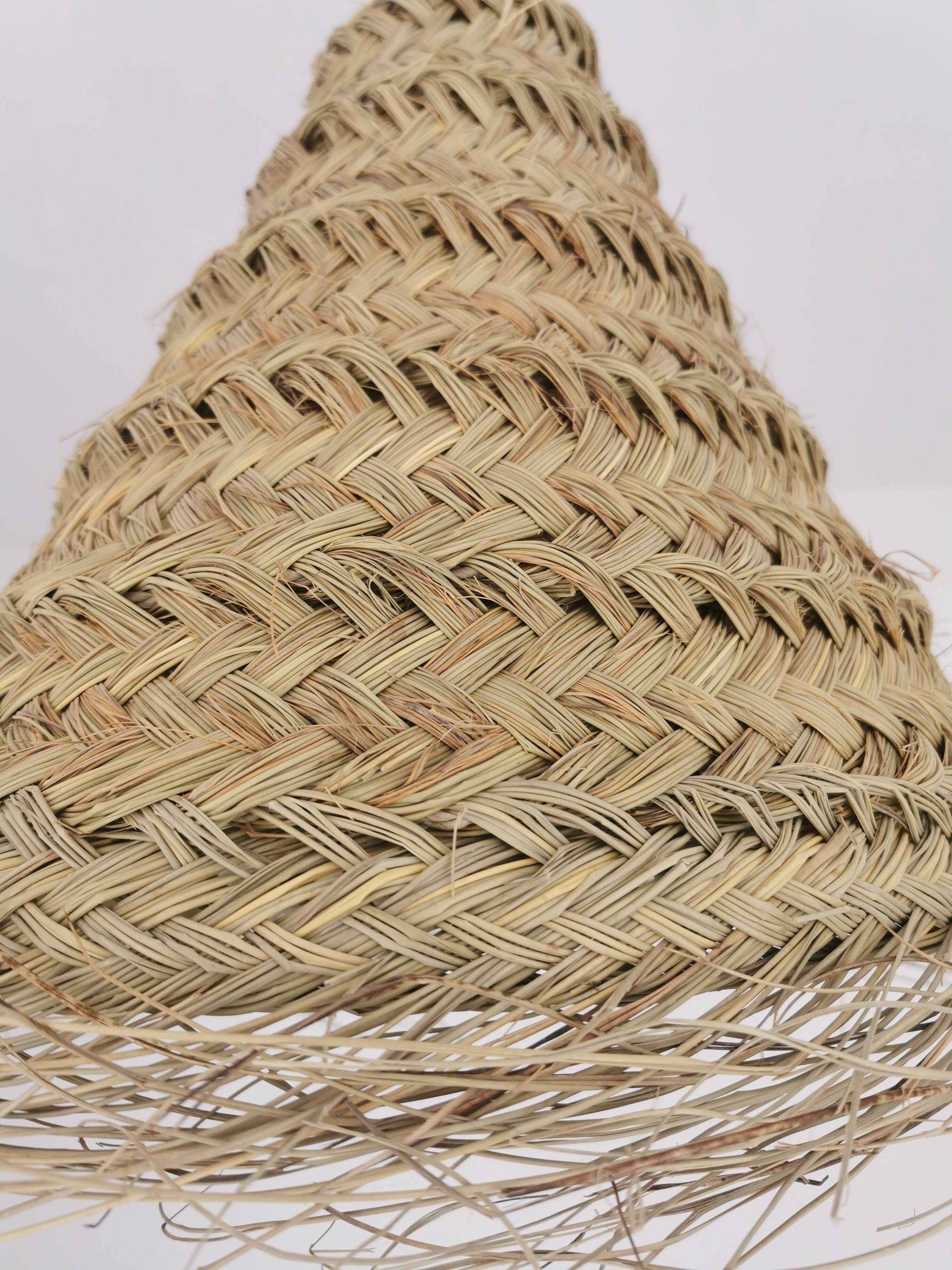 Suspension Dalia en Halfa Tressé – 40×45 cm – Fabrication Artisanale Maroca