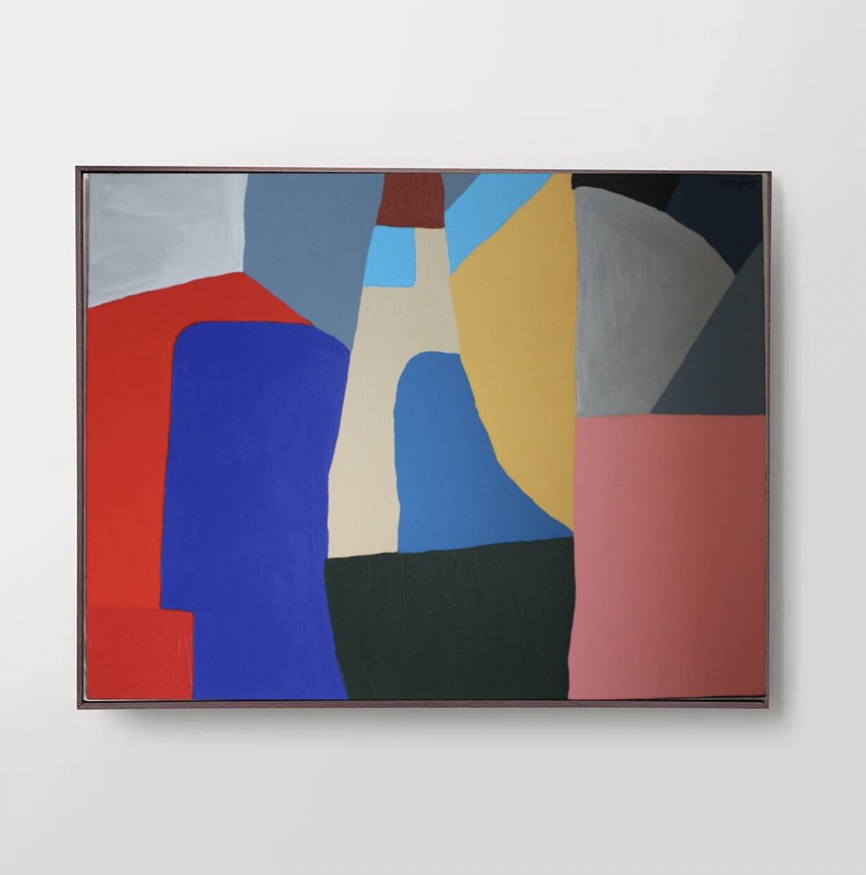 Colorful abstract art 100x80cm on stretched canvas by Bodasca
