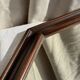 Vintage brown wooden octagonal mirror 58x48