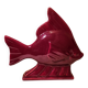 Poisson rouge céramique craquelé Art Deco Saint Clément