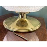 Vintage table lamp from Verrerie de Clichy, speckled glass and brass, years.