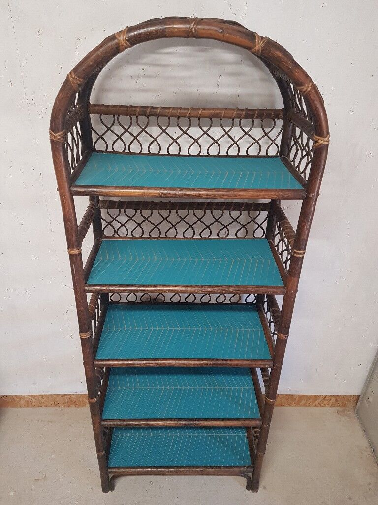 Rattan shelf