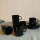 Set of 6 Arcoroc cups and saucers, 1980