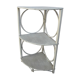 White rattan angle shelf