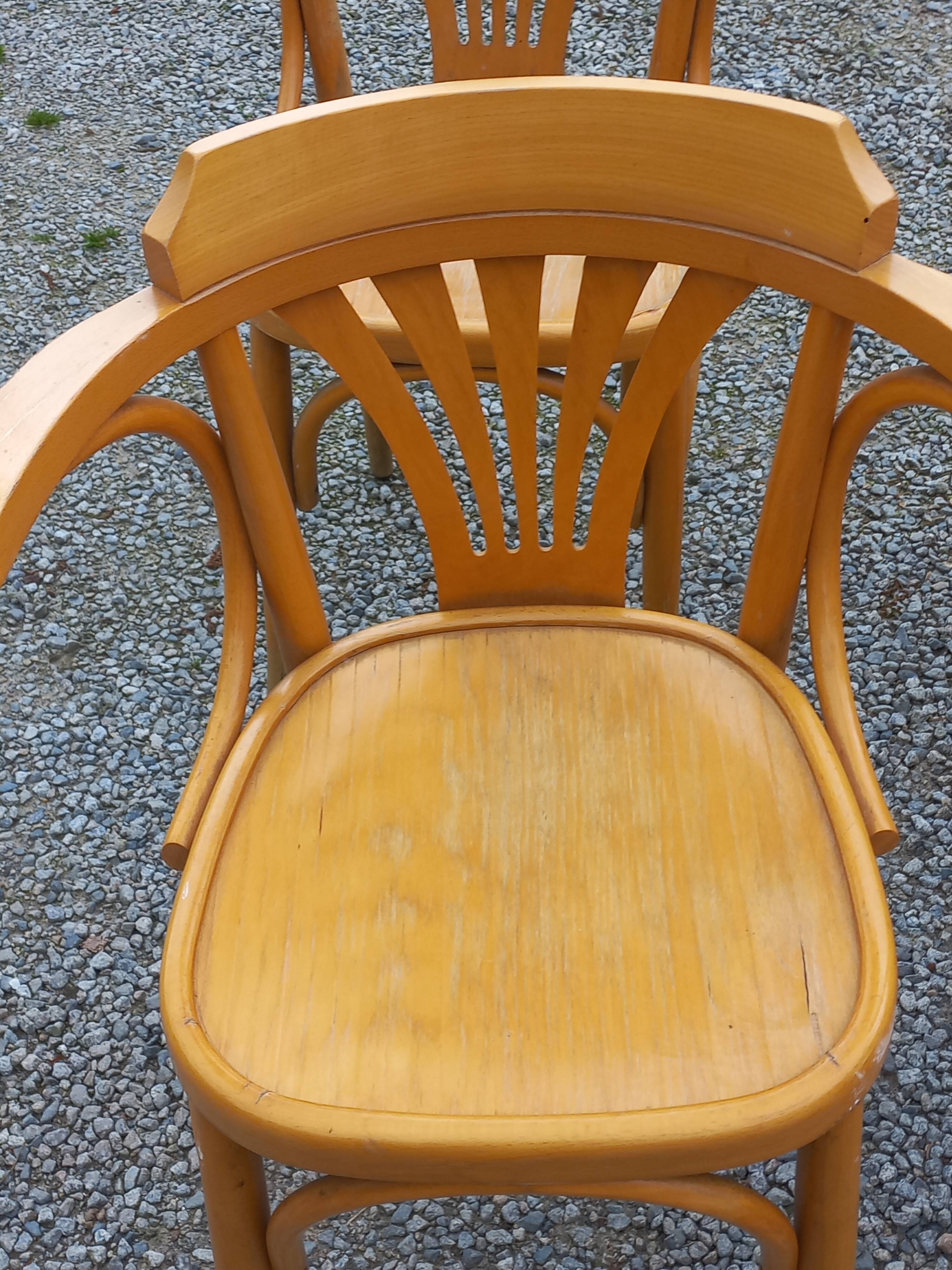 Set of 8 bistro chairs from the 50s/60