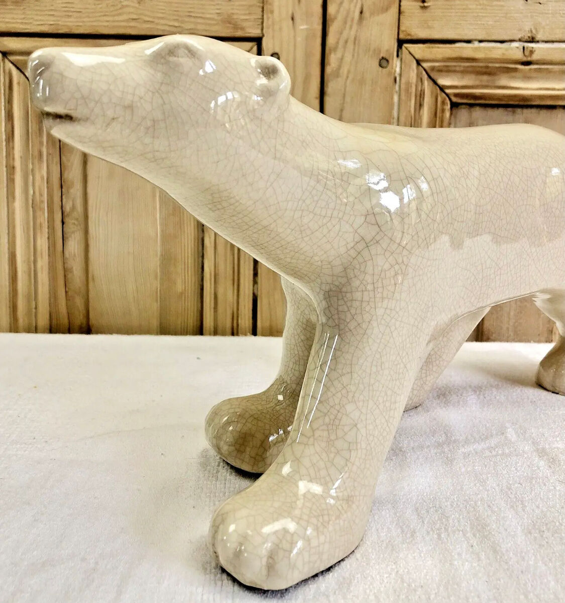 Ours craquelé Art Déco 1930 émaux de Louvière