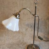 Desk or ambient lamp in chrome-plated brass.