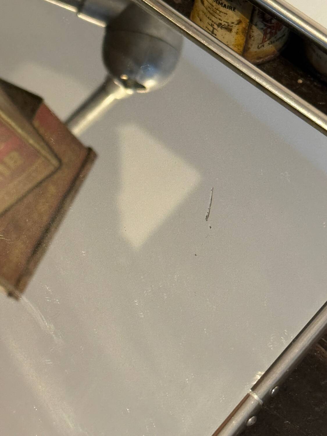 Miroir de barbier triptyque vintage