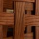 Vintage wooden room divider 3-part room screen in pine