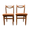 Paire de chaises par Guillerme et Chambron édition votre maison