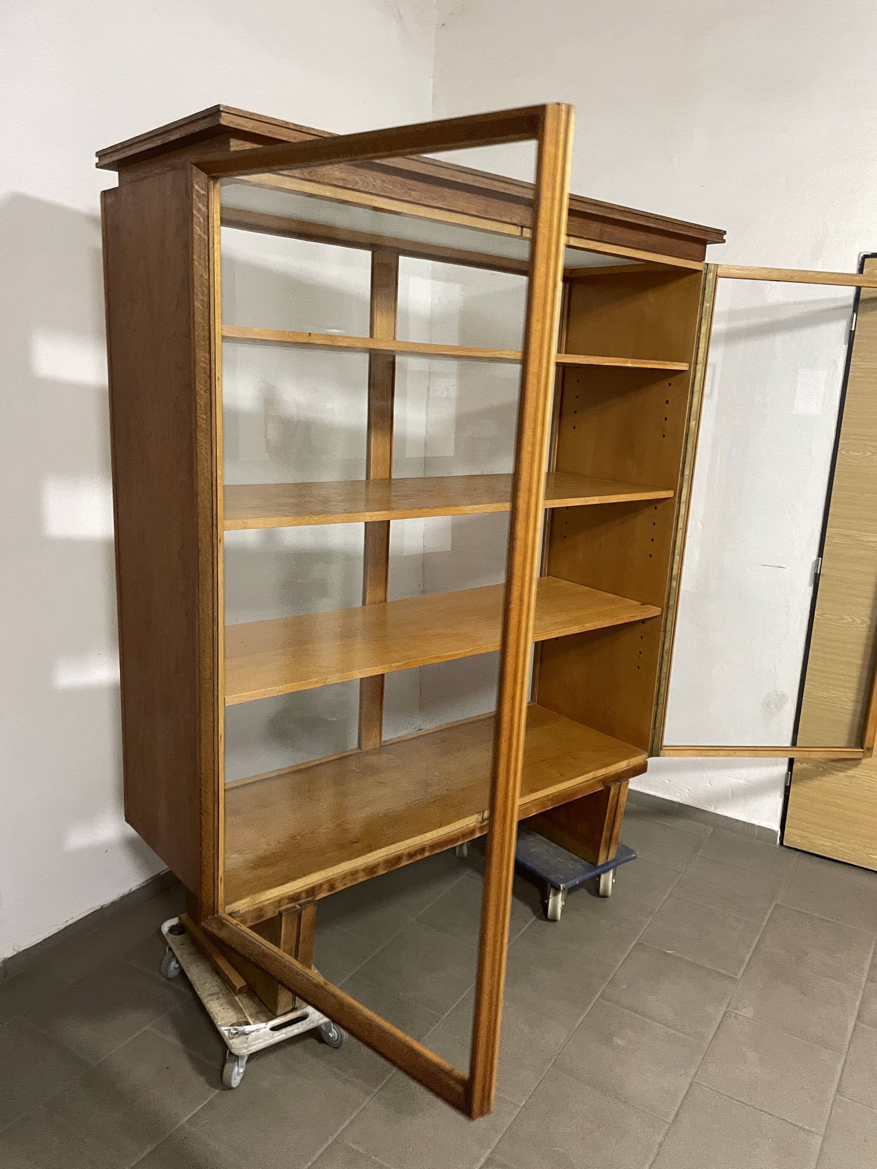 Vintage wardrobe with glass doors