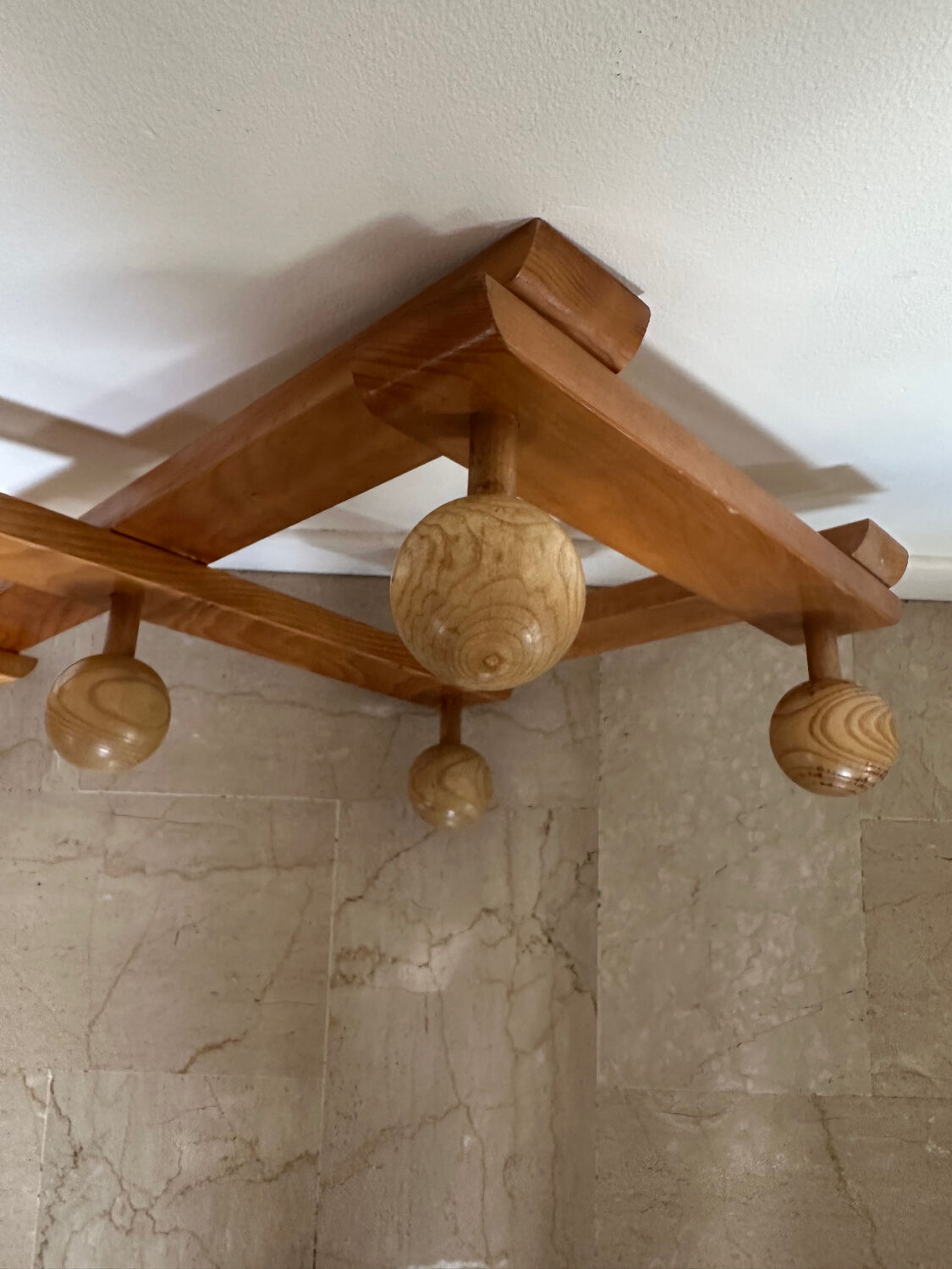 Wooden coat rack