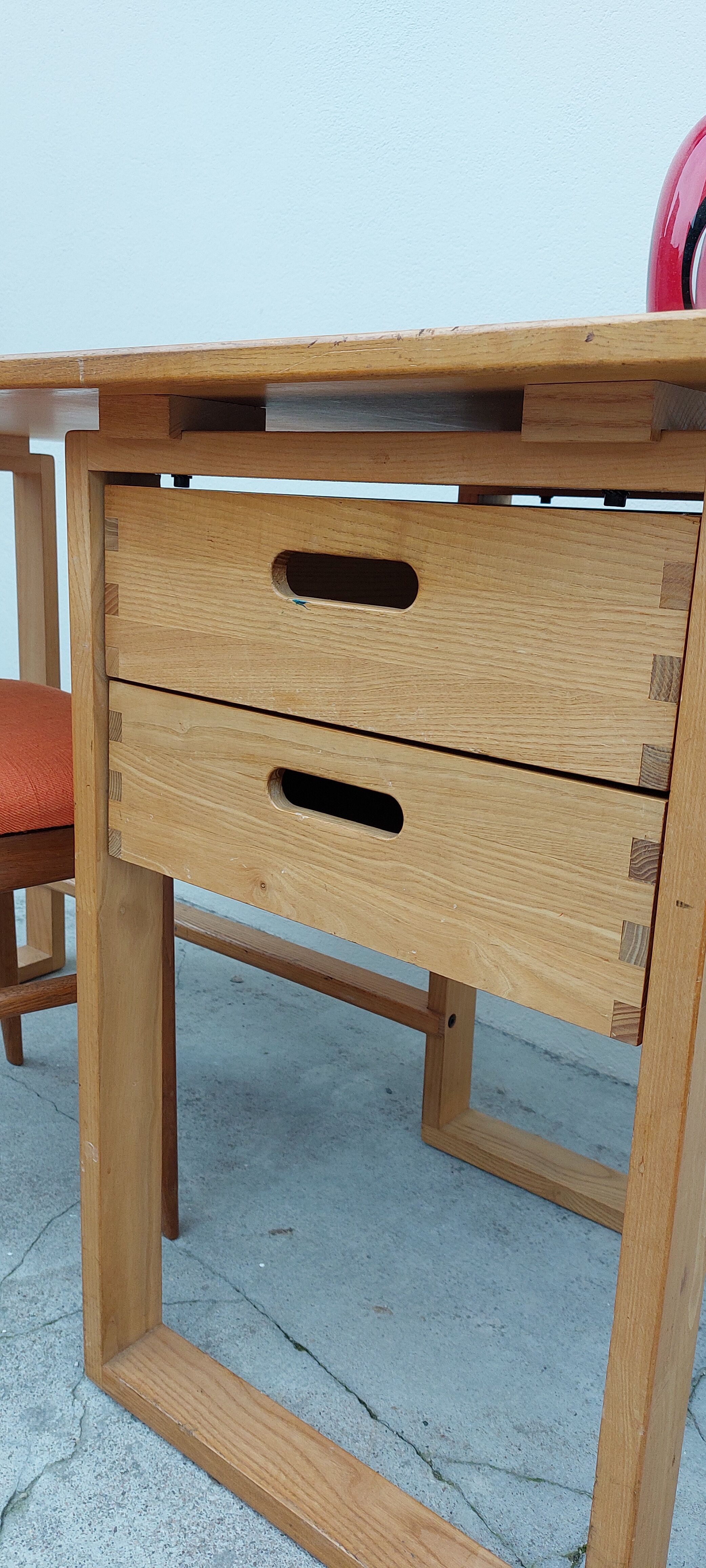 Bureau d'architecte vintage 2 tiroirs, 1960s