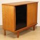 Vintage side table with sliding doors, 1960