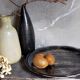 Ceramic round serving dish of the Salins 50s, service "Golf-Juan"