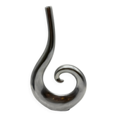 Large spiral vase in aluminium, 1970s