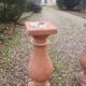 About twenty terracotta balusters from Castelnaudary