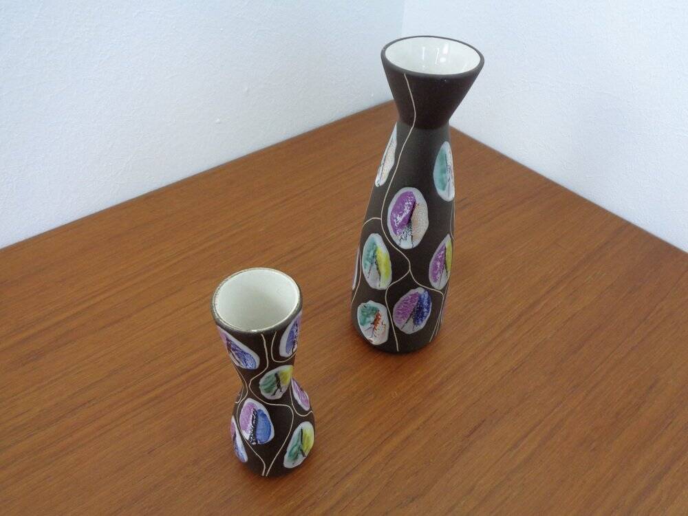 Ceramic Kongo Vases by Bodo Mans for Bay Keramik, 1960s, Set of 2