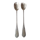 Silver metal salad cutlery