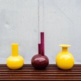 Ceramic vase from SIC and viola vase from SC3 Italia, 1960s, set of 3