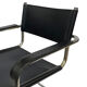 Set of 4 bauhaus cantilever chairs black leather and chrome design