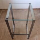 Sellette chrome metal sofa tip