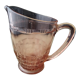 Vintage pink glass water carafe pitcher