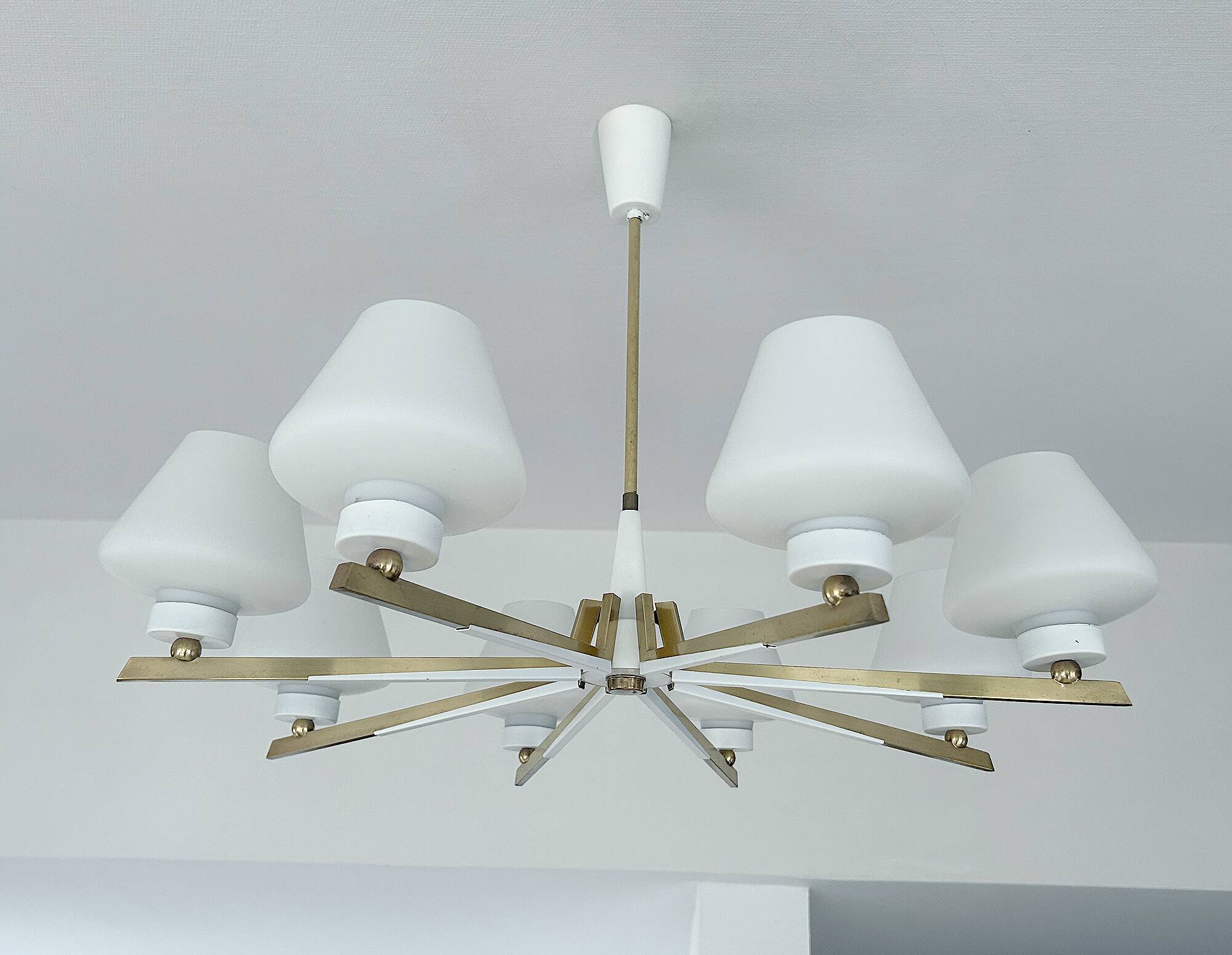 Large Mid Century Italian Pendant Light